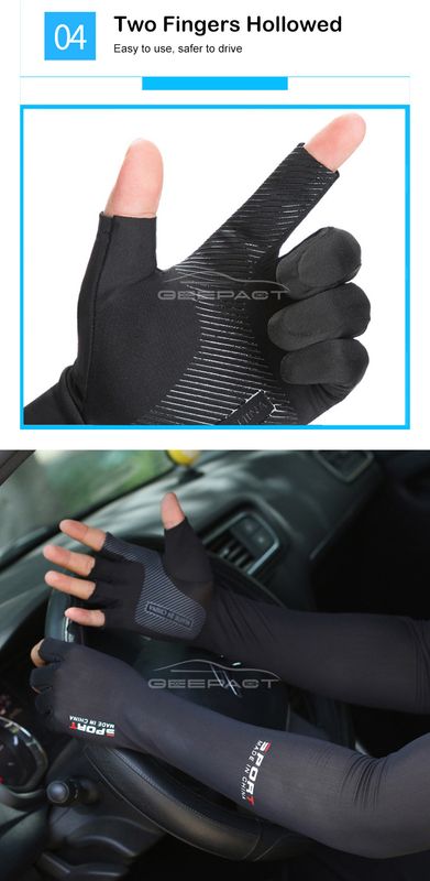 Geepact 2PCS Ice Silk Sleeves Anti - Image 10