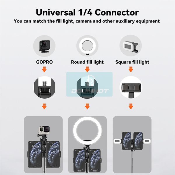 DoomHot Selfie Stick / Accessories Bluetooth Remote Dual Cell Phone Holder - Image 3