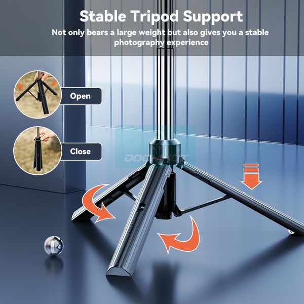 DoomHot Selfie Stick / Accessories Bluetooth Remote Dual Cell Phone Holder - Image 4