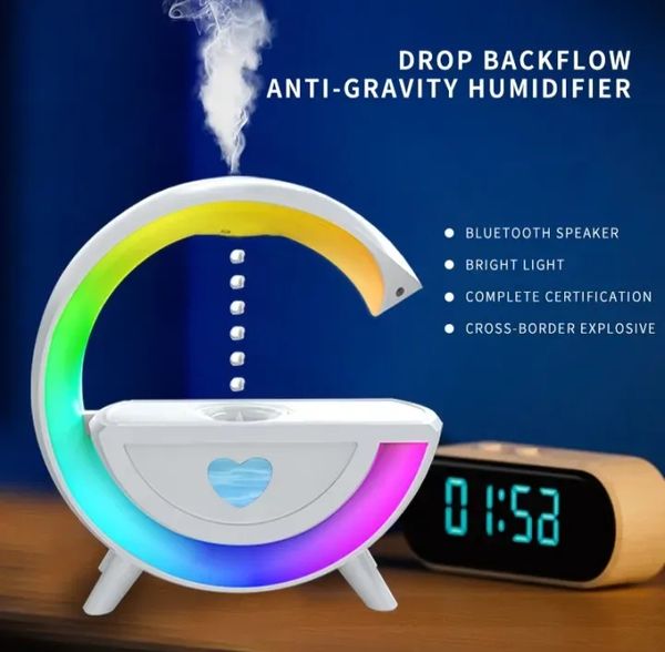 Anti-Gravity Water Drop Humidifier & Bluetooth Speaker with LED Atmosphere Light