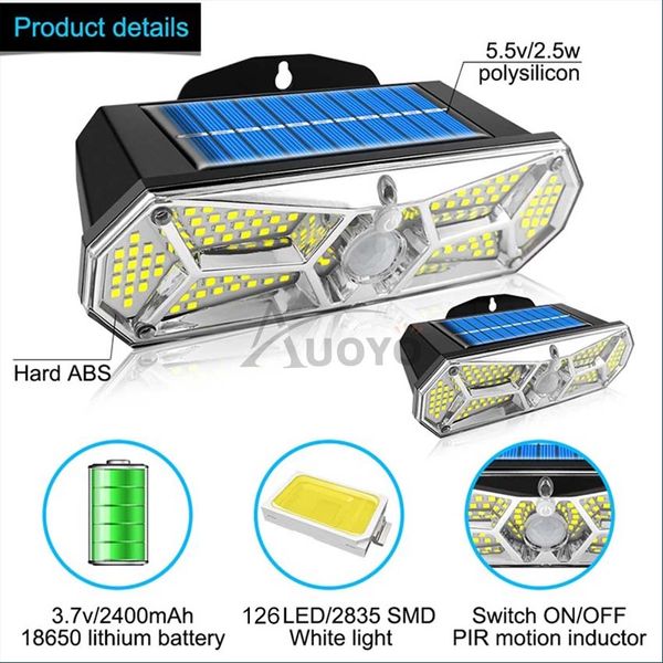 Auoyo LED Solar Lamp Wall Light - Image 3