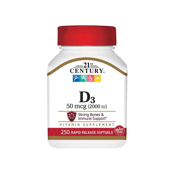 21st Century D3 2000 IU Softgels,
