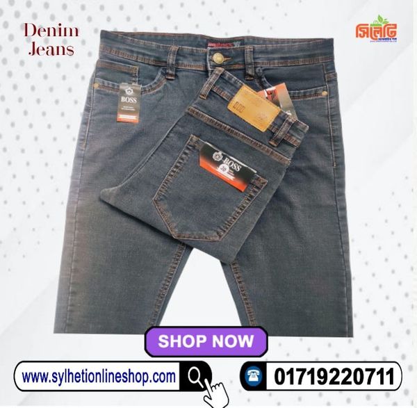 BOSS Delaware Slim Fit Jeans Wash Blue Gray Combination