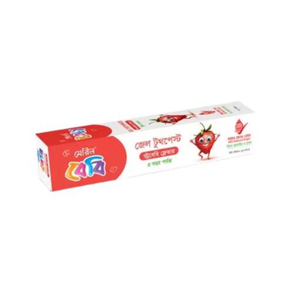 Meril Baby Gel Strawberry Toothpasteমেরিল বেবি জেল স্ট্রবেরি টুথপেস্ট
