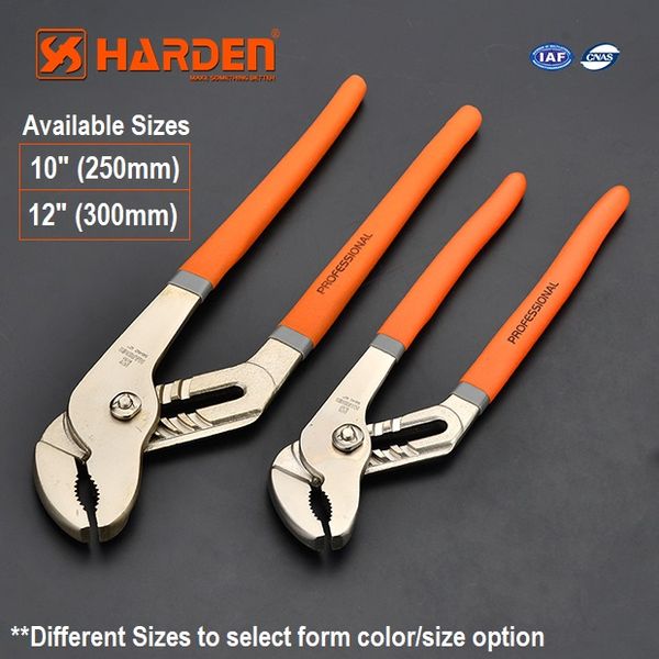 HARDEN Groove Joint Water Pump Plier ( 10 inch | 12 inch), Monkey Plier, Chrome Vanadium Professional; Model: 560411 | 560412