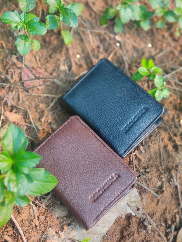 100% Original Premium Leather wallet Black & Chocolate