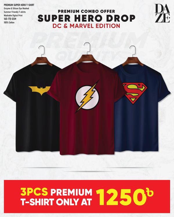 SH33 Super Hero Combo T-shirt