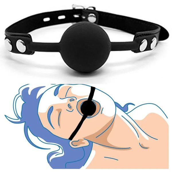 Safety Silicone Restraints Mouth Gag Ball Adult Sex Games BDSM Bondage Bondage Slave Ball Erotic Sex Toys For Woman Couples