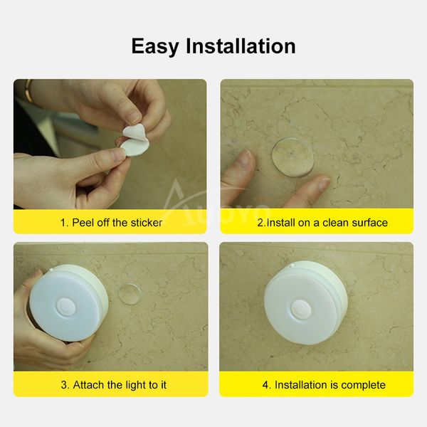 Auoyo LED Night Light Motion-Sensing Lamp Portable Night Lamp - Image 9