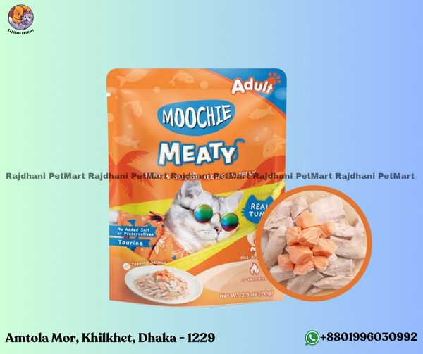 Moochie Pouch Meaty Tuna & Salmon In Jelly 70g