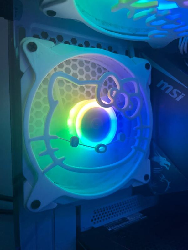 Hello Kitty Face PC Fan Grill