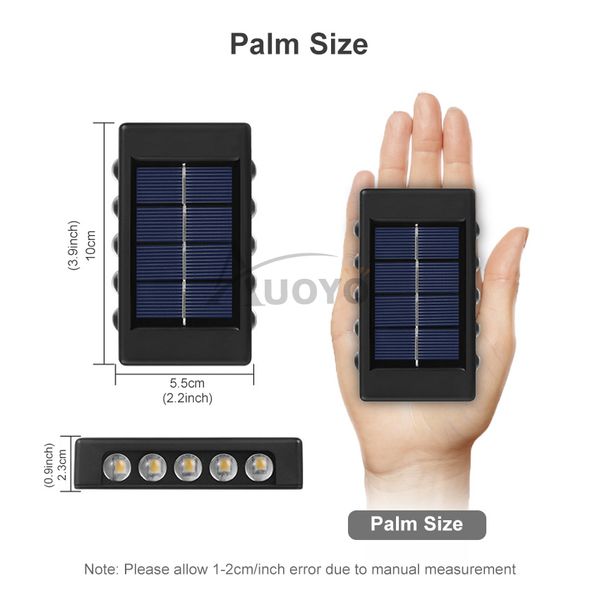 Auoyo 2LED10LED Solar Wall Light - Image 6