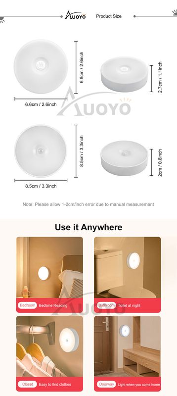 Auoyo LED Night Light Motion-Sensing Lamp Portable Night Lamp - Image 14