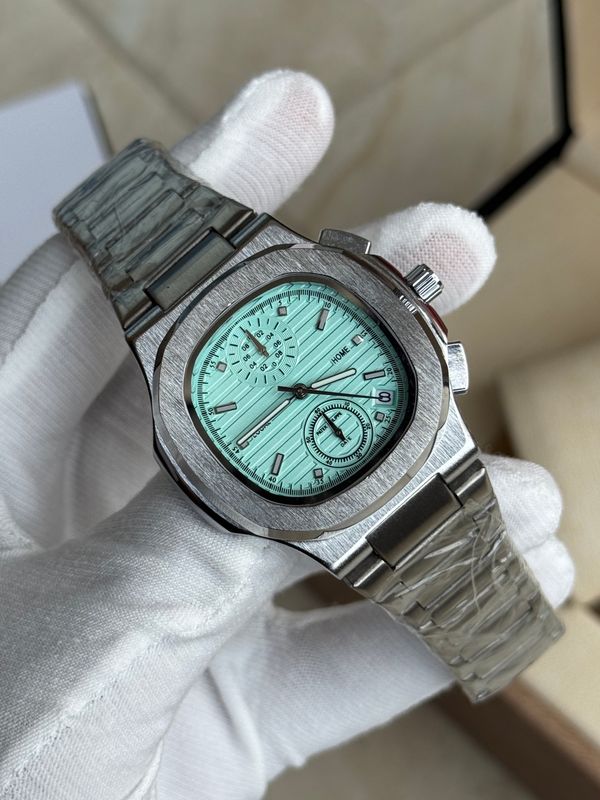 patek Philippe nautilus active chrono Tiffany blue dial
