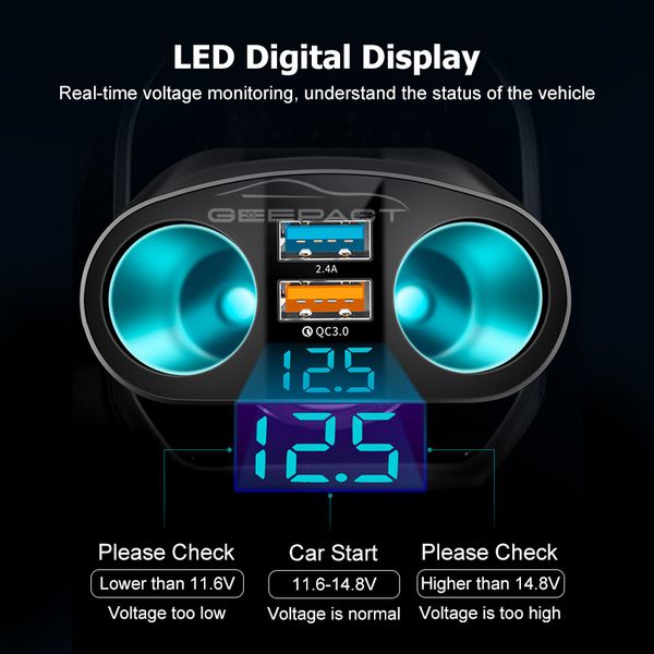 Geepact Car Charger Quick Charge3.0 - Image 8