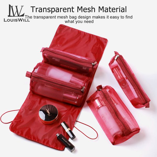 LouisWill Cosmetics Bag Cosmetics Item for Women Detachable Makeup Bags - Image 2