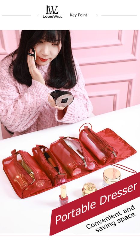 LouisWill Cosmetics Bag Cosmetics Item for Women Detachable Makeup Bags - Image 11