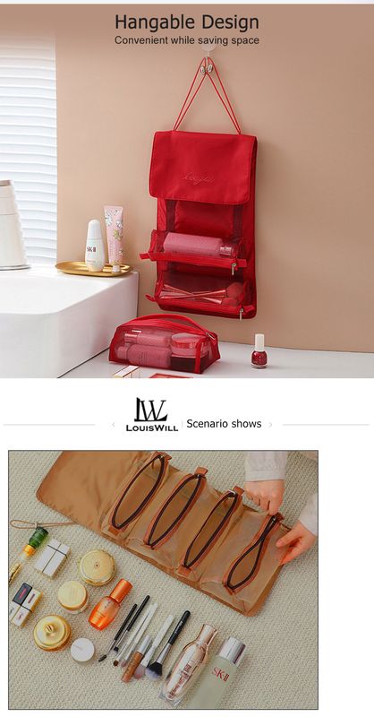 LouisWill Cosmetics Bag Cosmetics Item for Women Detachable Makeup Bags - Image 13