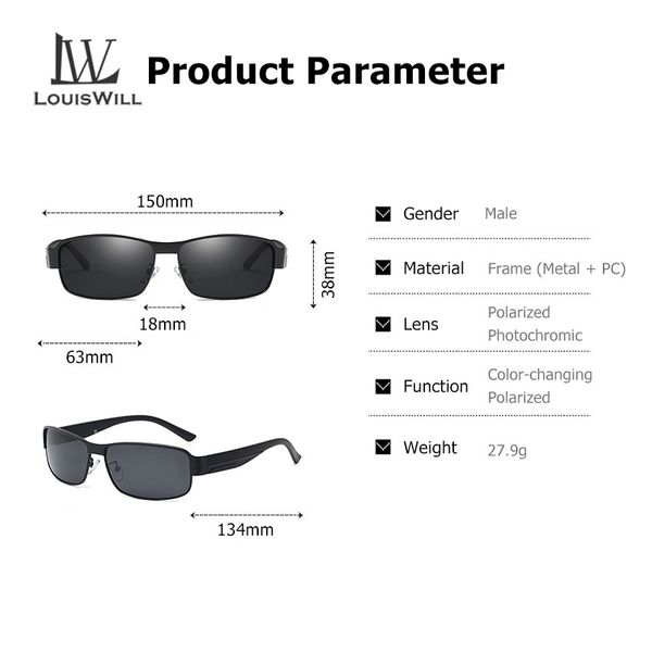 LouisWill Men Glasses Outdoor Sports Glasses - Image 8
