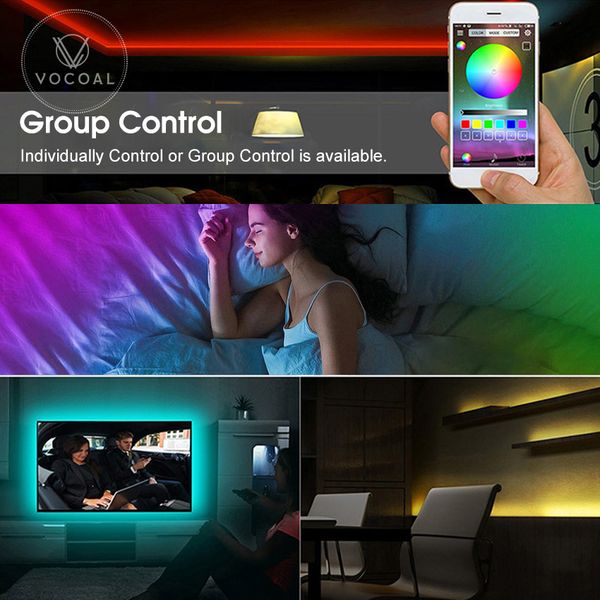 Vocoal LED Strip Lights RGB 60 150 LED - Image 3