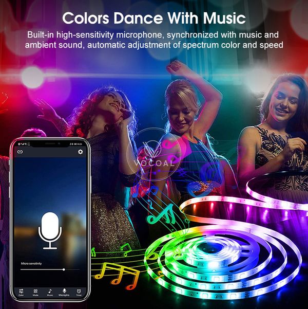 Vocoal LED Strip Lights RGB 60 150 LED - Image 6