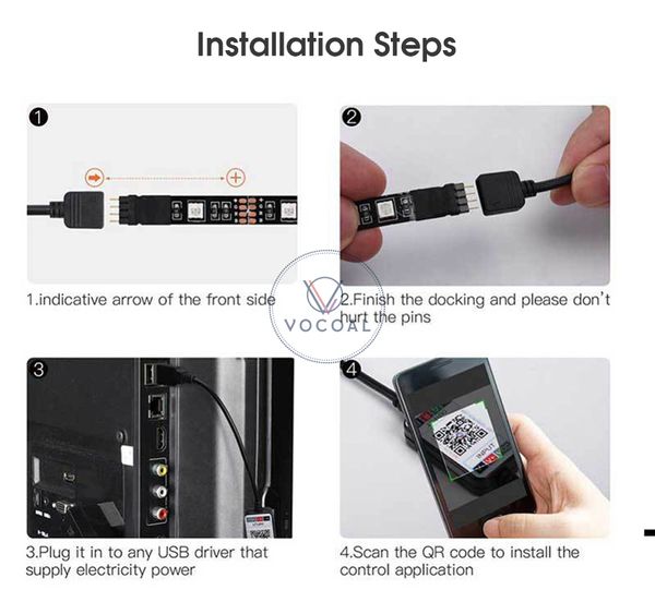 Vocoal LED Strip Lights RGB 60 150 LED - Image 13
