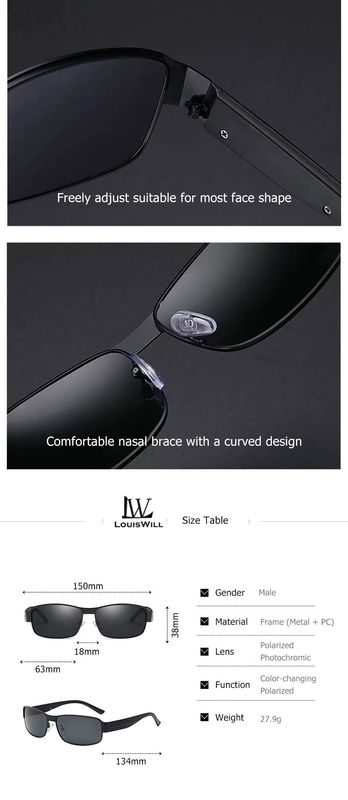 LouisWill Men Glasses Outdoor Sports Glasses - Image 10