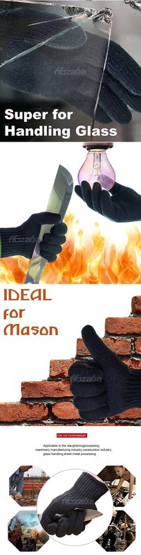 MAYTTO Cut Resistant Work Gloves Anti-Vibration Gloves Heat Resistant Knit - Image 10