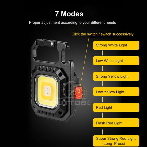 🔰✅Outtobe USB Charging Emergency Portable COB Mini Flashlight - Image 2