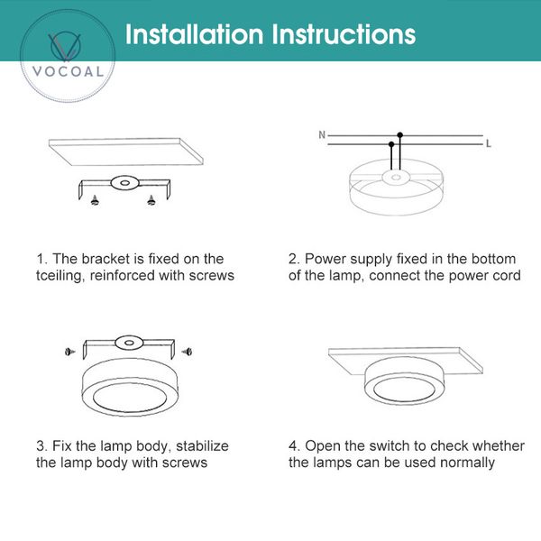 Vocoal LED Aluminum Drop Ceiling Lights - Image 3