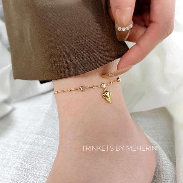 Love diamond anklet