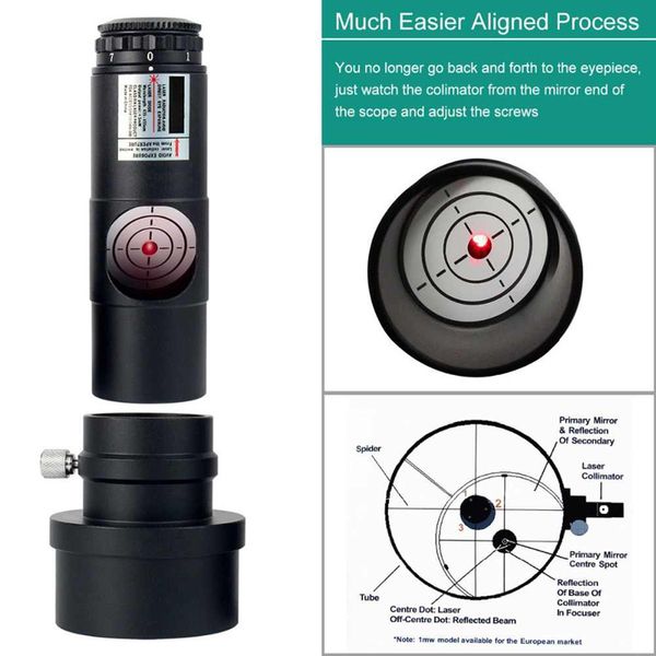 Laser Collimator 1.25 inch + 2 inch