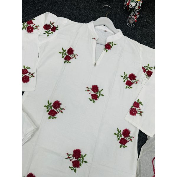Embroidery Cotton Three Piece