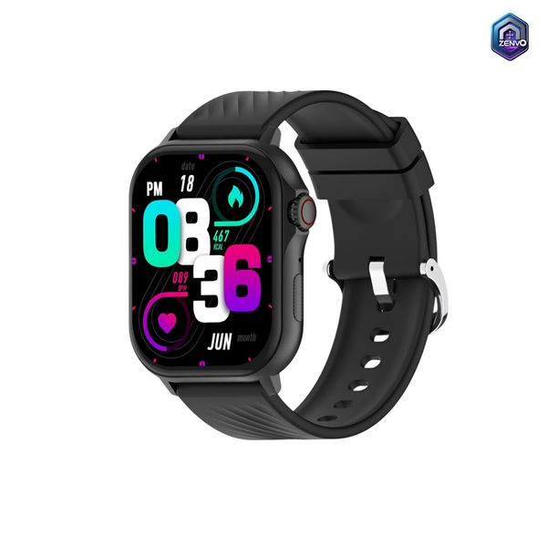 COLMI P82 Bluetooth Calling Smart Watch with Built-in GPS – Black