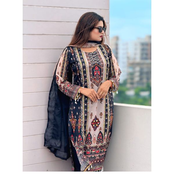 Georgette Readymade Three Piece