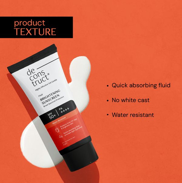 Fluid Brightening Sunscreen For Dry Skin - SPF 50+ | 8 Hours Long Lasting Sunscreen 50gm - Image 6