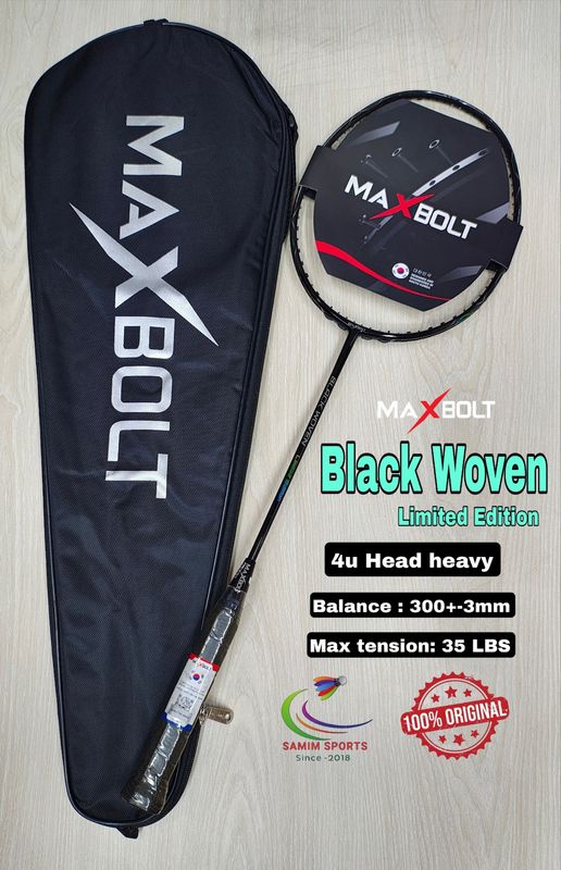 Maxbolt Black Woven ( Ltd) Badminton Rcaket