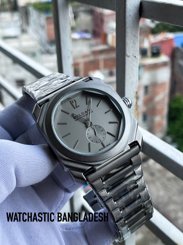 Bvgari 60 Sec Matt Grey Dial