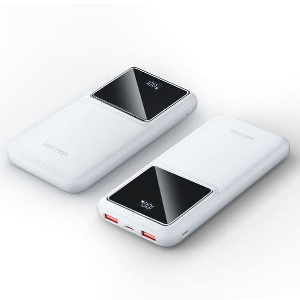 Vention FHKB0 10000mAh Power Bank – WHITE