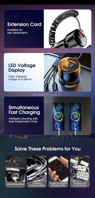 Geepact Car Charger QC4.0PD Lighter - Image 8