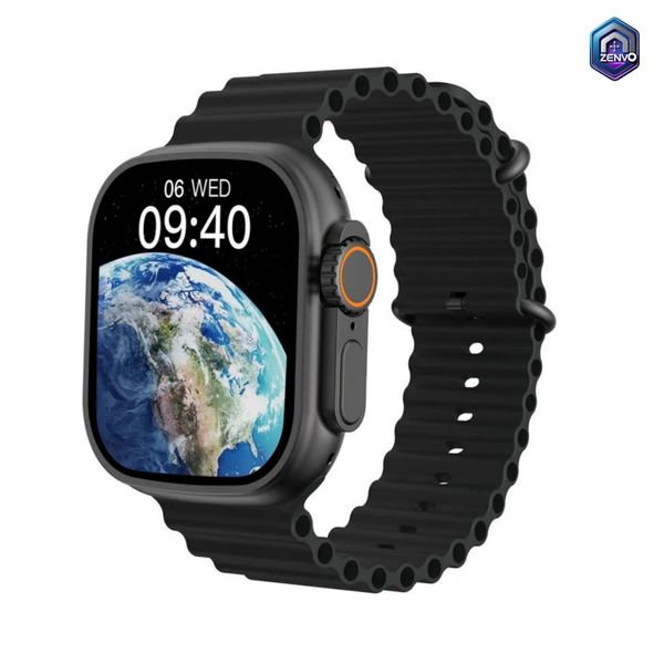 WiWu SW01 Ultra Bluetooth Calling Smart Watch- Black (IP68, Sports Modes, 2.1″ HD IPS)