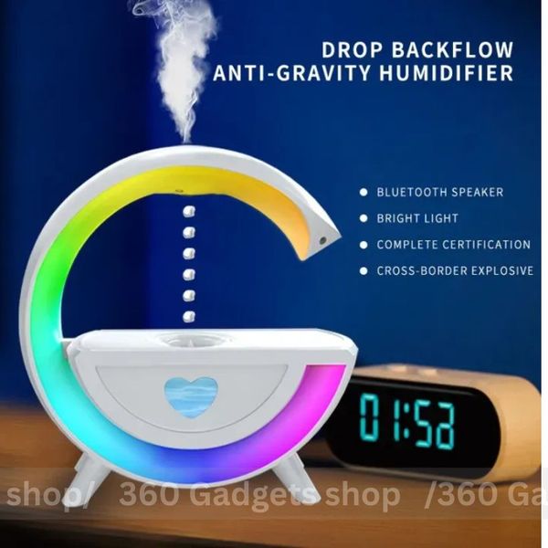 Anti-Gravity Water Drop Humidifier & Bluetooth Speaker with LED Atmosphere Light