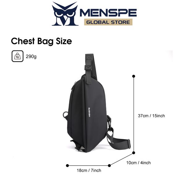 MENSPE Men Bag Nylon Chest Pack - Image 4