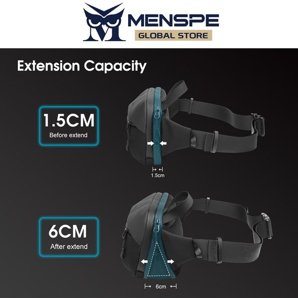MENSPE Men Chest Bag Casual Waist - Image 2