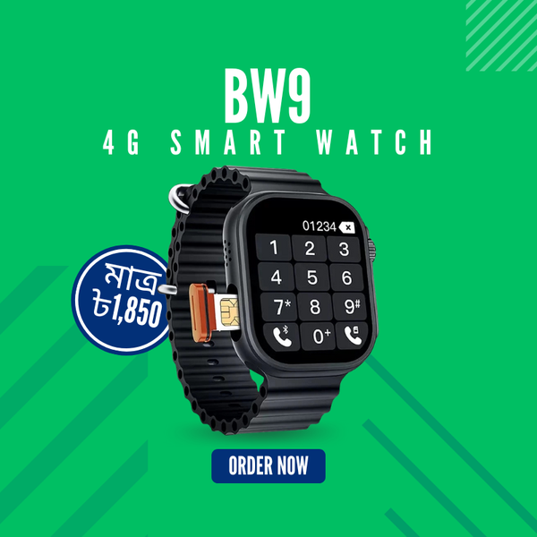 BW9 4G Sim Supported Smart Watch – Android OS | Bluetooth Calling | Camera | Fitness Tracker