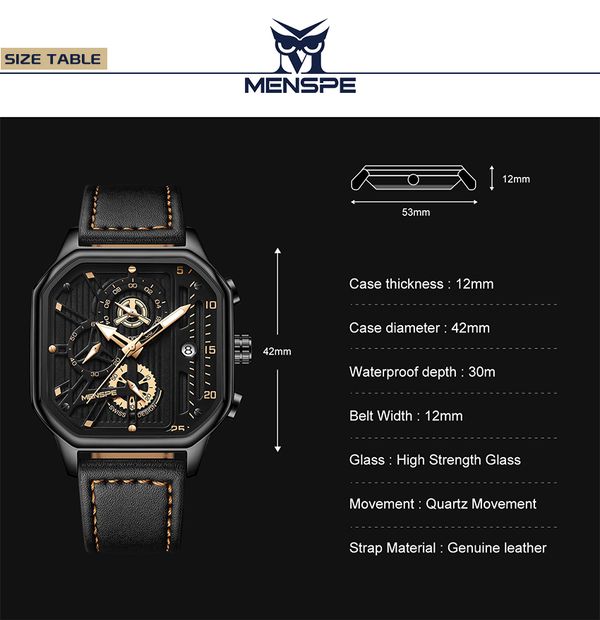 MENSPE Men's Watches Casuals Fashion - Image 11