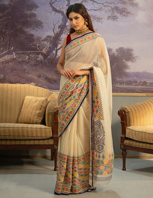 Elegant Jamdani Sharee – Timeless Bengali Heritage