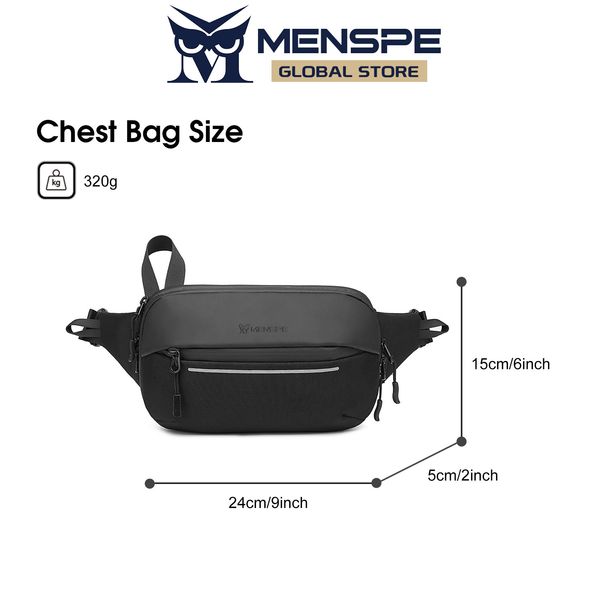 MENSPE Men Chest Bag Casual Waist - Image 3