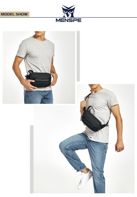 MENSPE Men Chest Bag Casual Waist - Image 15