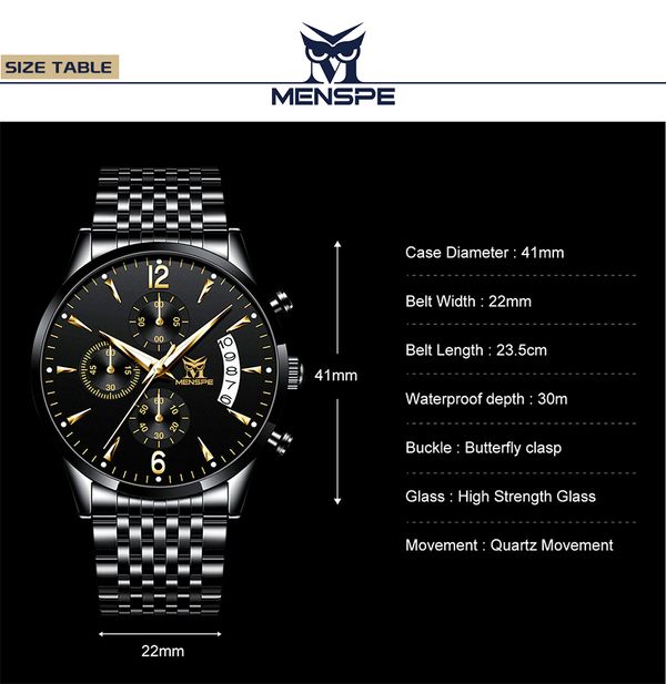 đ°â
MENSPE Men's Quartz Watch - Image 10
